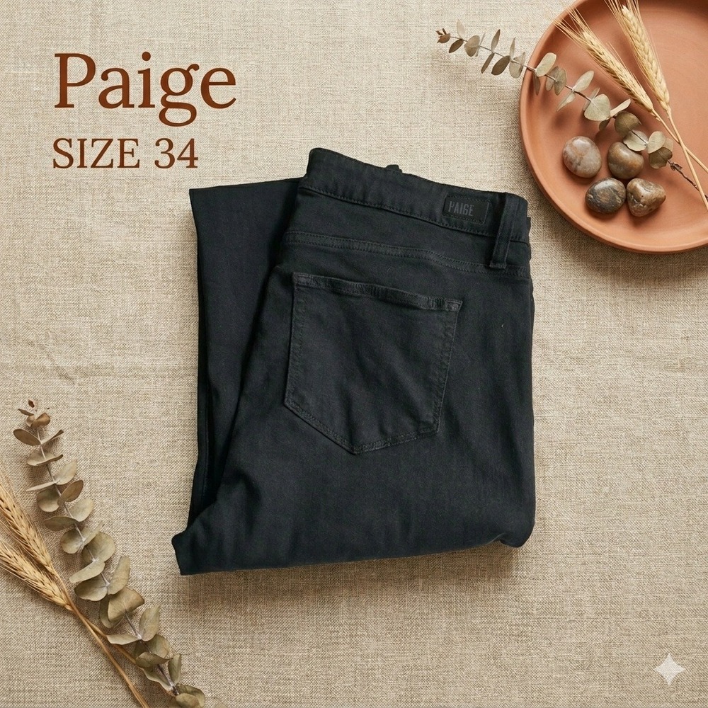 Paige‎ High Rise Manhattan Black Shadow Bootcut Jeans Women Size 32